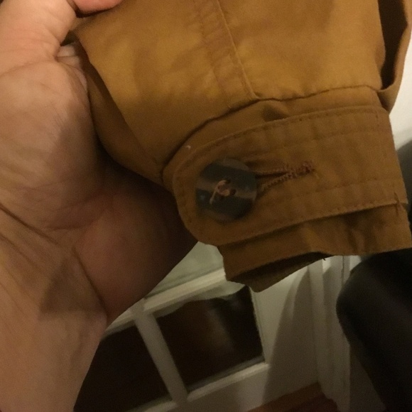 Vintage tan/ brown London Fog jacket- size 40 regular. Striped lining, pockets - Picture 8 of 10